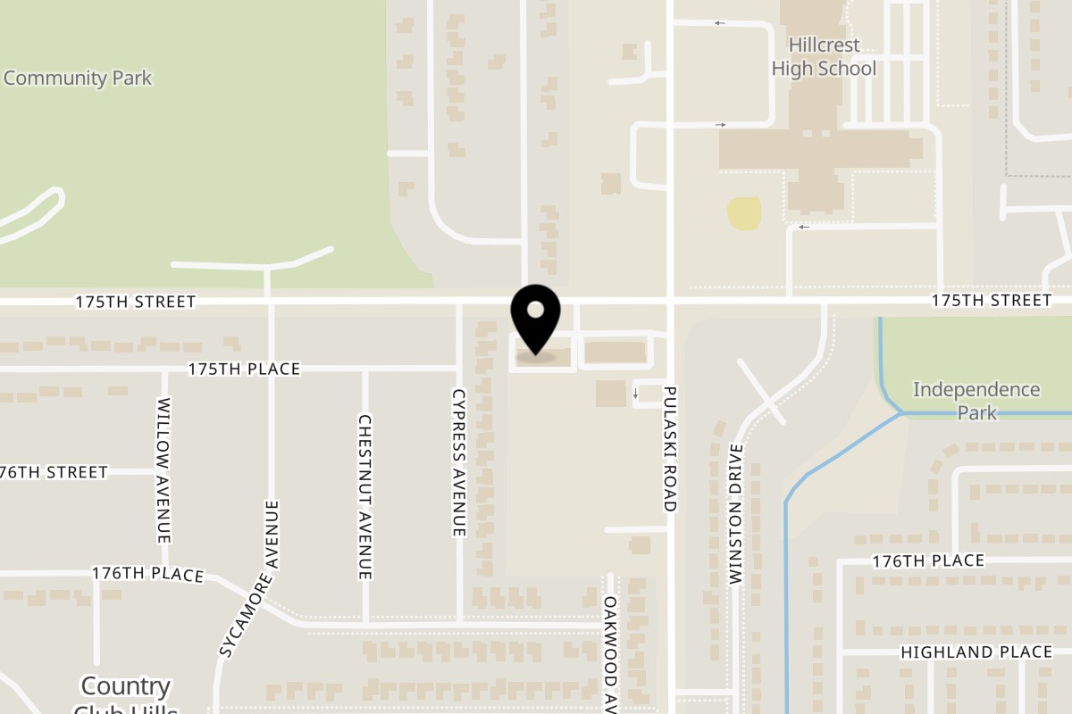 Map showing the location of Unbeatable Eatables Inc on 4031 175th St in Country Club Hills